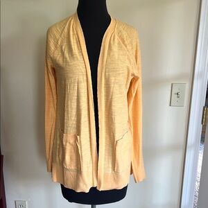 LOFT Light Orange Cardigan Sweater